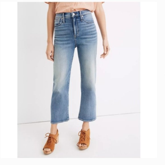 Madewell Denim - NWT Madewell Slim Wide-Leg Crop High Rise Jeans in Reggie Wash Size 29